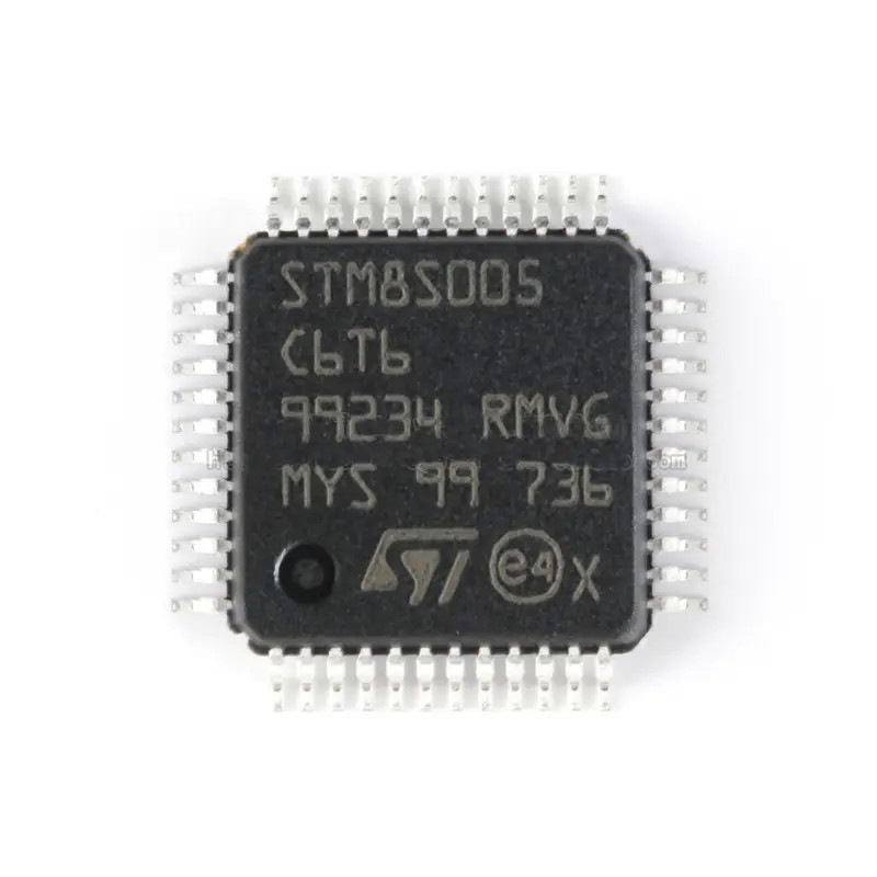 Nel componente elettronico istantaneo di riserva STM8S005C6T6 di 8 bit STM8S STM8 CISC 32KB 3.3V/5V 48-Pin LQFP dei microcontroller MCU