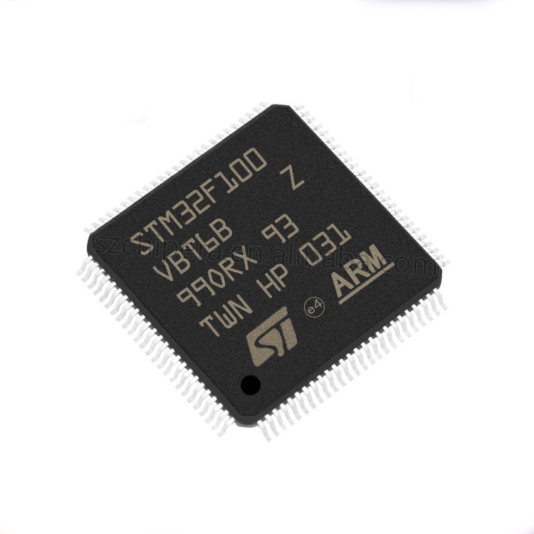CHIP caldo di Pin LQFP TR 100 LQFP STM32F100VBT6B dei componenti elettronici STM32F100 2.5V 3.3V 100 di vendita